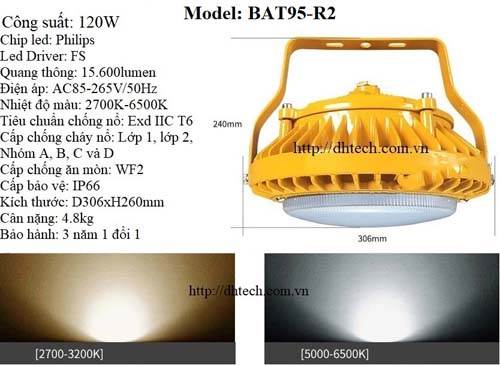 Đèn led chống cháy nổ 120W
