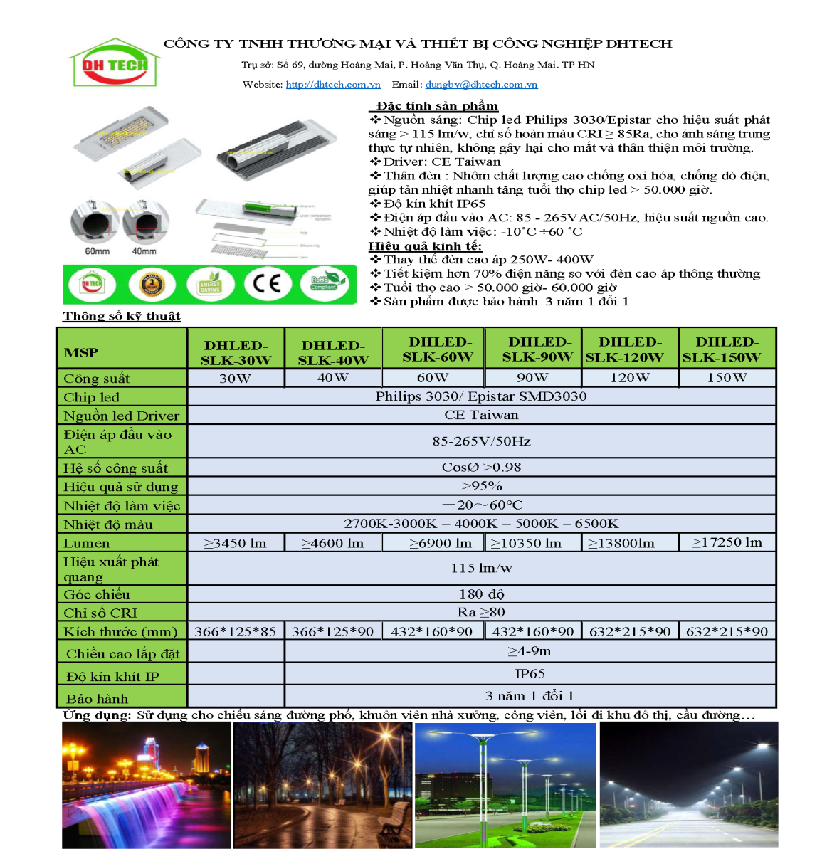 đèn đường led philips